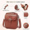 Unisex Crossbody Leather Bag – Adjustable Strap, 20cm 3
