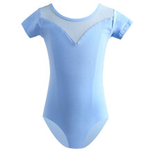 Girls' Gymnastics Leotard Blue Size 7-8 Years