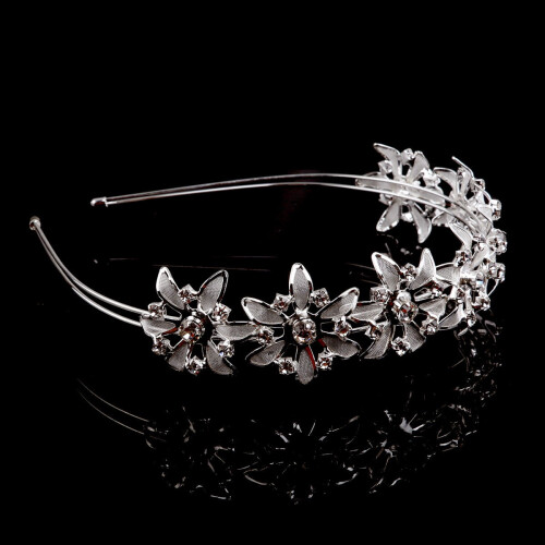 OUNONA Braut-Strasshaarspange silber 1