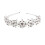 OUNONA Braut-Strasshaarspange silber 4