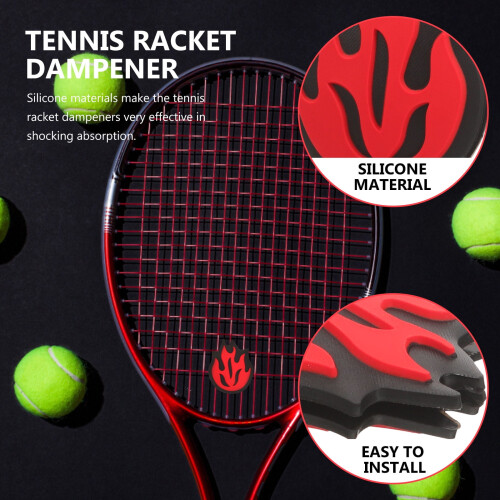 Eldformade tennisvibrationsdämpare röd 6 st 2