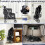 Kæledyrsklapvogn til små, mellemstore hunde, katte, sort, foldbar 6
