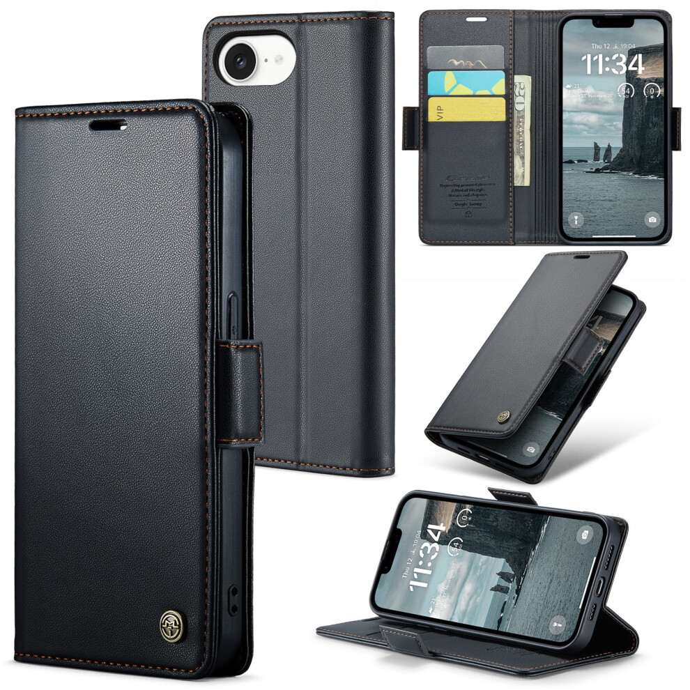 Caseme Leather Wallet Case For Iphone 16E Â Rfid 9065194873046