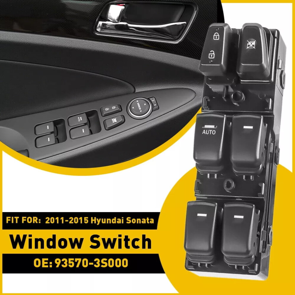 Hyundai Sonata 2011-2015 Driver Side Window Switch Panel 974856989874