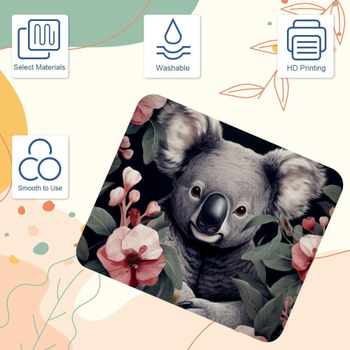 Antislip muismat van rubber met koala-design (1 stuk) 2