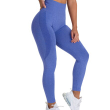 Leggings sin costuras de cintura alta para mujer, color azul oscuro, talla L