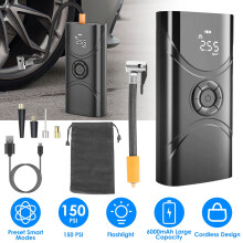 Portable Tire Inflator 150 PSI 6000mAh with LED Light