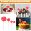 Taartdecoratie van rood schuim, 20 stuks 3