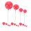 Taartdecoratie van rood schuim, 20 stuks 5