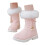 Girls' Snow Boots Winter Platform Non-Slip Solid Color Bow 3