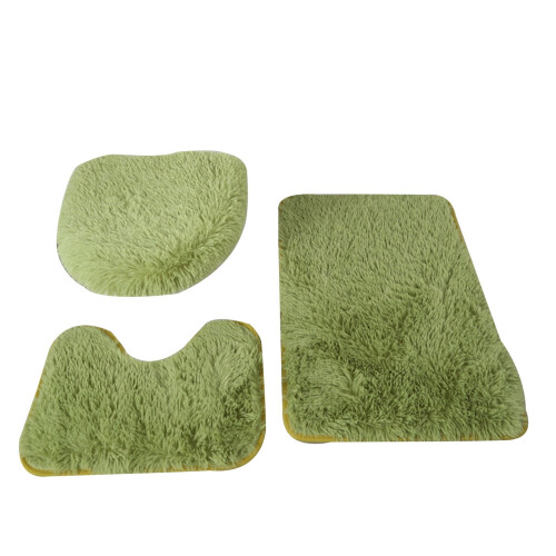 Ensemble de tapis de salle de bain vert clair 3 pièces 2