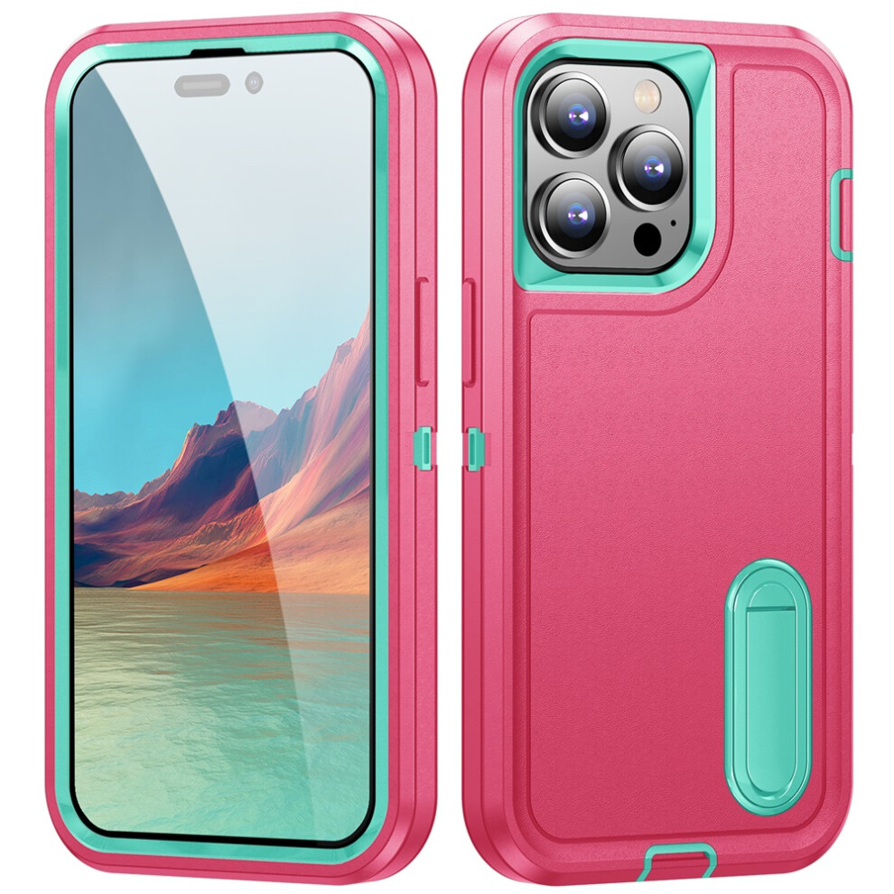 Iphone 15 Pro Max Case With Kickstand Rose Red 937196972173