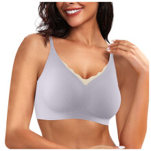 Womens Seamless Bras No Underwire Scalloped Push Up Bras Soft Wireless Comfort Bralettes Full Coverage Everyday Bra