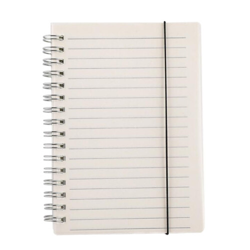 Notebook A4 transparent frosted cover coil bound blank