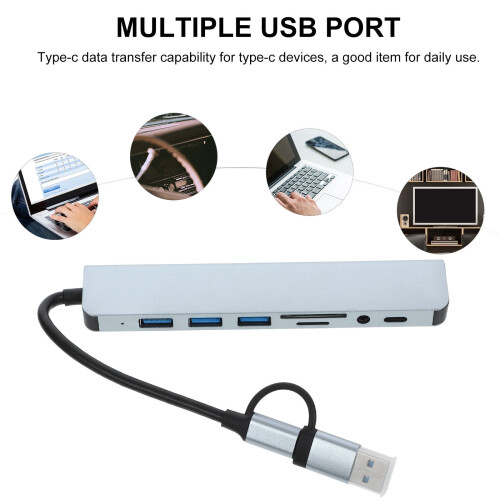 Adaptador USB para portátil con múltiples puertos 2