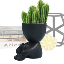 Face Planter Ceramic Pots with Drainage Holes Simple Design Decorative Flower Planter Pot for Kitchen Bathroom Bedroom Living Room outgoing