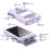Solar-Powerbank 20000 mAh mit 4 Kabeln, hellviolett 7