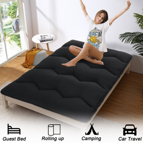 colchão de chão japonês tatami futon de 3 polegadas de espessura, tamanho solteiro ou 2