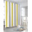 Rideau de douche minimaliste à rayures jaune gris blanc 72x84 3