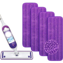 Microfiber Mop Pads Reusable 4-Pack Machine Washable