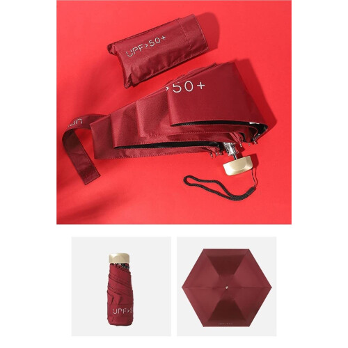 Mini Travel Sun Umbrella with Case UV Protection 1