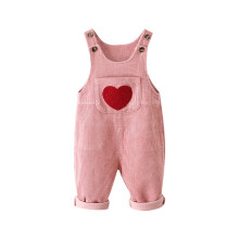 Corduroy Bib Overalls for Toddlers Pink 2-3 Years