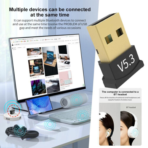 USB Bluetooth 5.3 Audio-Adapter für TV, PC und Auto 2