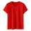 Dam Kortärmad T-shirt Rund Fåll Röd L 5
