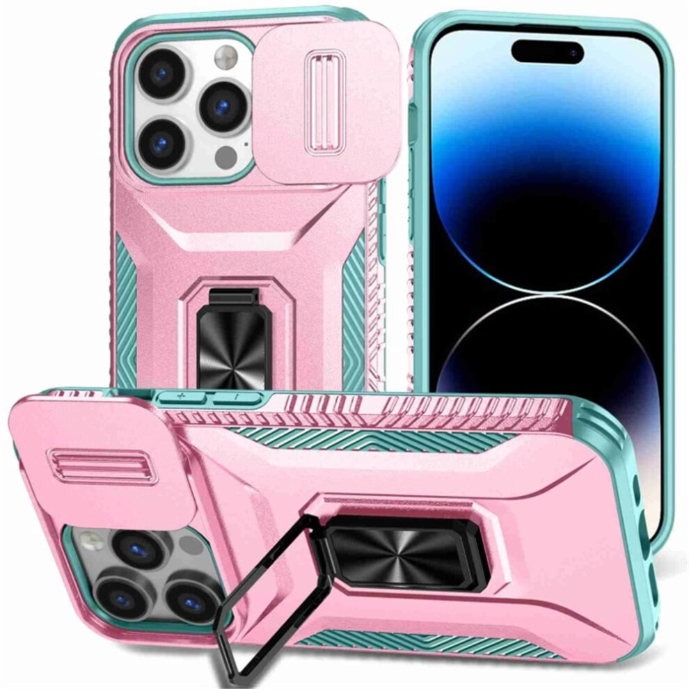 Iphone 14 Pro Max Slim Shockproof Hybrid Case Pink Green Pink,Green 9065194883663