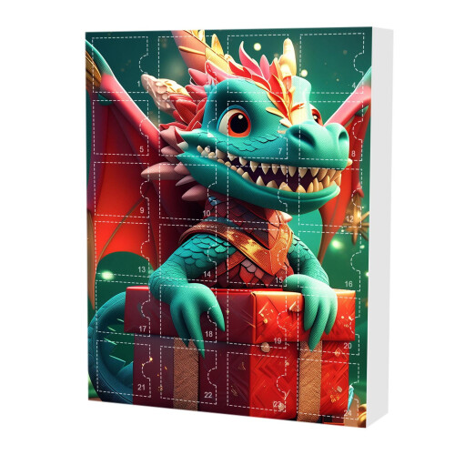 Flying Dragon Christmas Countdown Calendar Acrylic 24-Day 1