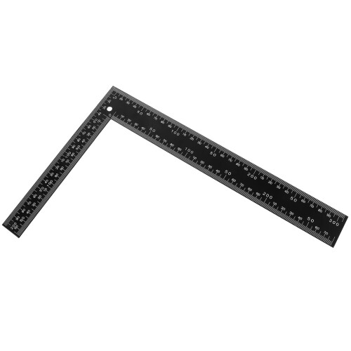 Metrisk lineal i læder, sort 30,9x20,6x0,1cm 2