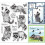 Realistic Raccoon Butterfly Clear Silicone Stamp Set 1