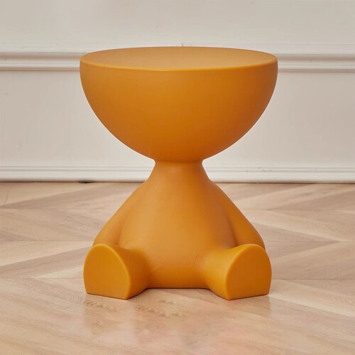 Round Side Table with Storage, Modern, 1 Piece