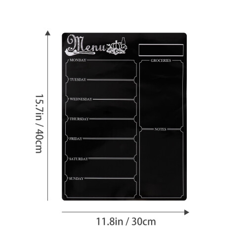 Bloco de notas magnético para planejamento semanal de refeições, 30,5 x 30,5 cm (12 x 12 polegadas) 1