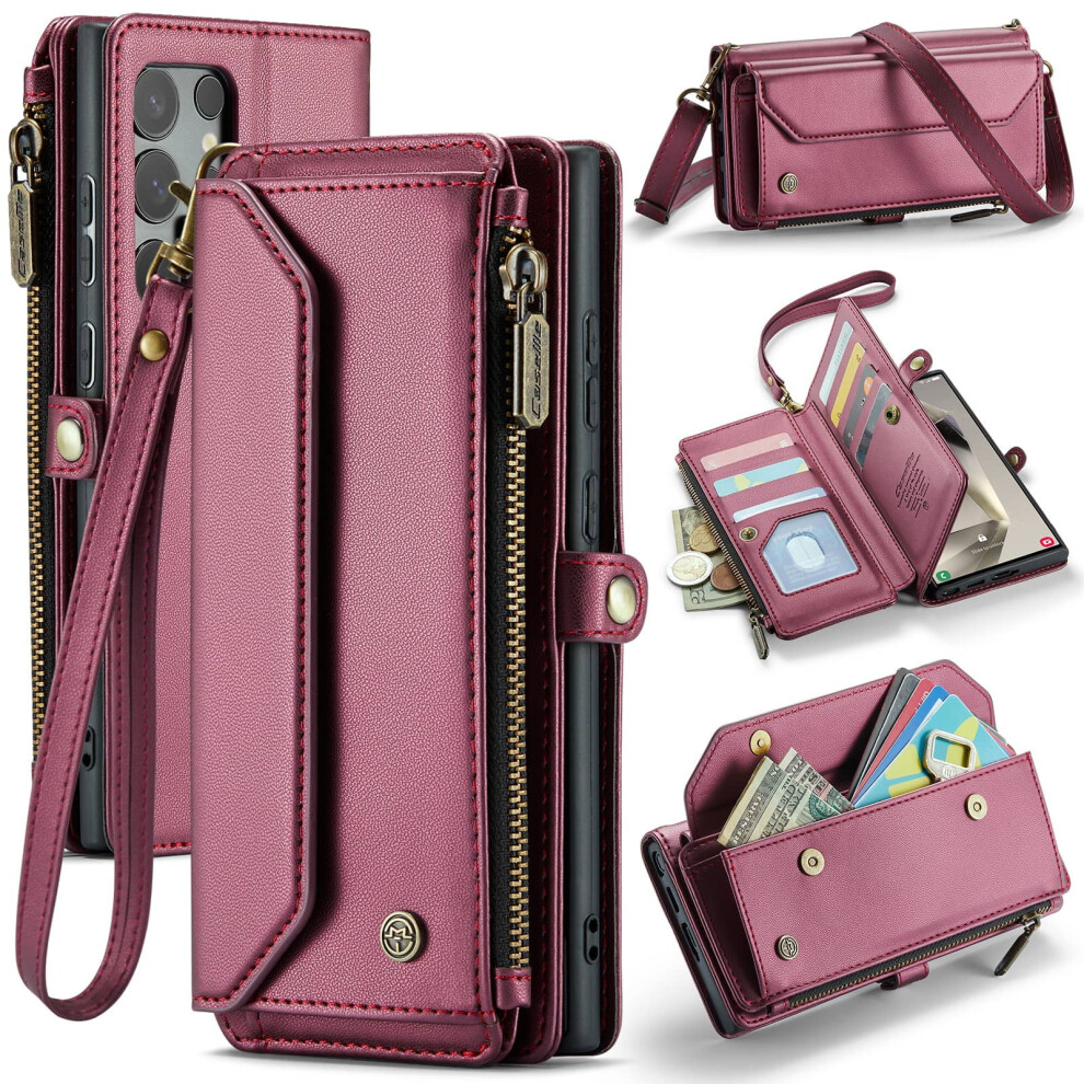 Rfid-Blocking Crossbody Wallet Case For Samsung Galaxy S25 9066521566235