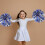 Cheer Pom Poms Blå Silver 13 cm 2 st 7