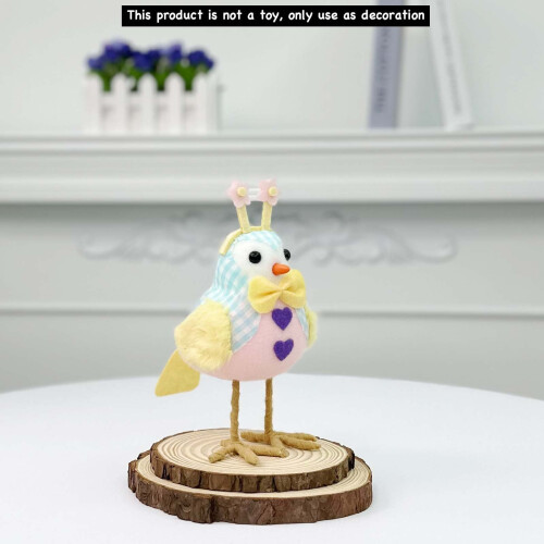 Easter Fabric Bird Decoration Handmade Plush Blue