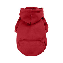 YUEHAO Dog Sweater for Small Dogs – Denim Pocket, Two-Legged Sports Style, Autumn/Winter Pet Clothes (Wine, XS), compatible with small breeds