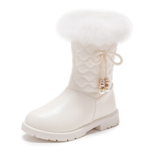 Girls' Winter Snow Boots with Platform Sole and Side Zip
