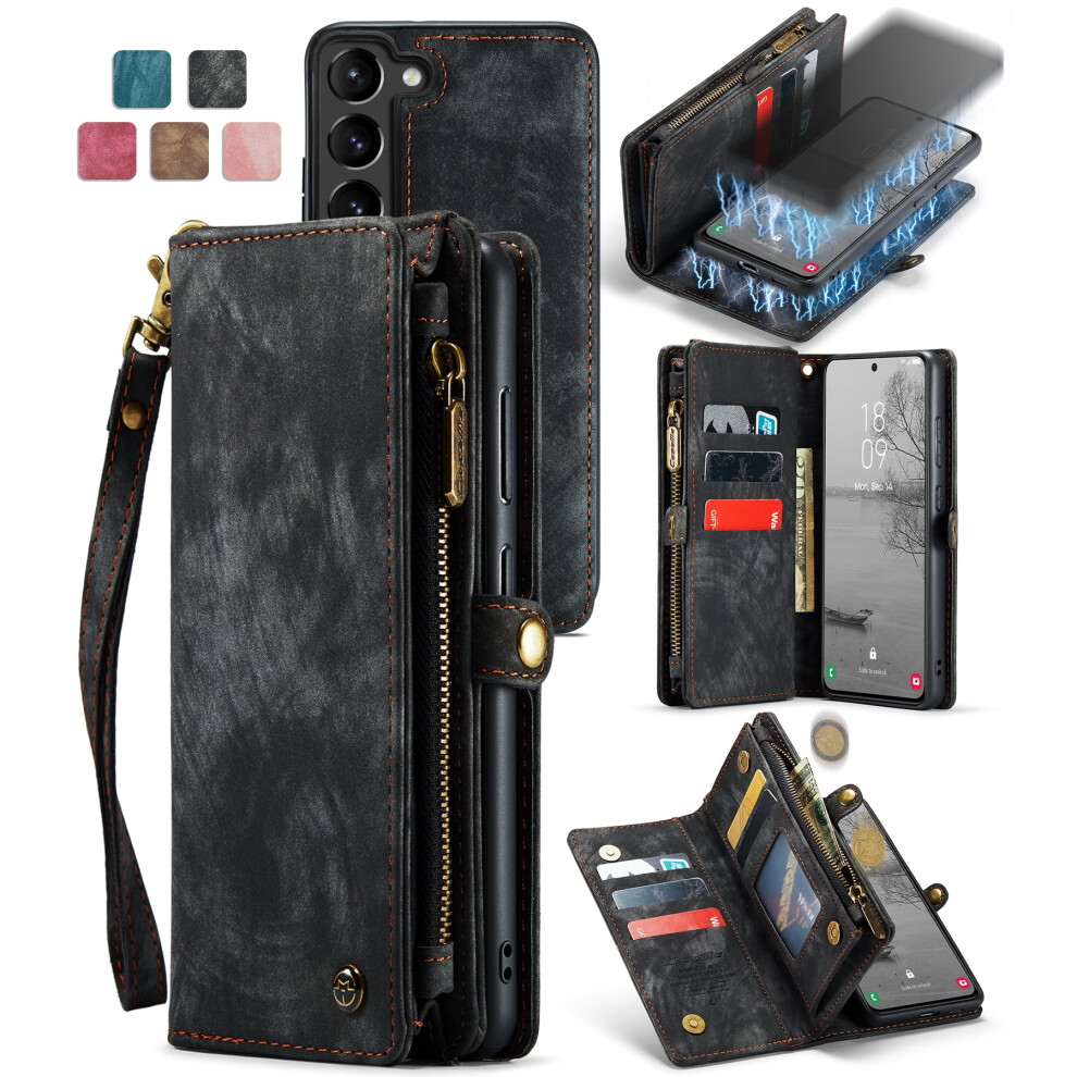 Caseme Leather Wallet Case For Samsung Galaxy S23 5G Black 9065194891064