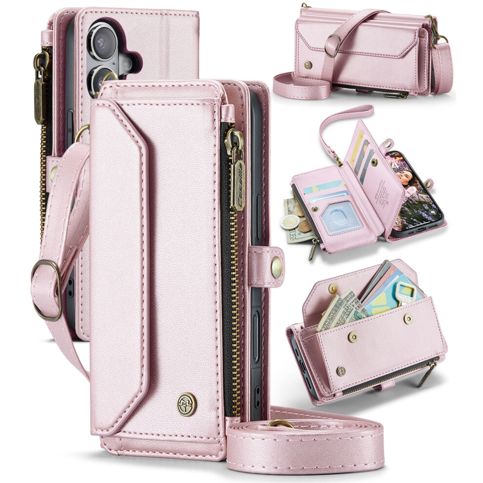 Caseme Leather Wallet Case For Iphone 16 6.1-Inch Â Pink 937196996360