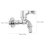 Wall-Mounted Cold Water Faucet for Washing Machine Silver 2