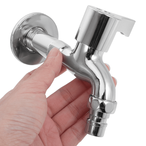 Wall-Mounted Cold Water Faucet for Washing Machine Silver 2