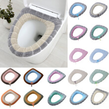 Coussin de siège de toilette rond, épais et lavable, idéal pour l'hiver. Tricoté et lavable.