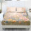 Ensemble de draps pour lit simple, imprimé floral et papillons, 3 pièces 1