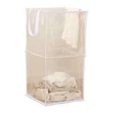Foldable Mesh Laundry Hamper with Handles – Collapsible Dirty Clothes Basket for Kids Room, Dorm, Travel; Compatible with Standard Use