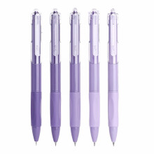 Gelrollerpennor med blått bläck, 0,5 mm, medelstor spets, 5-pack
