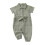 Children's Short Sleeve Denim Jumpsuit Solid Color 1