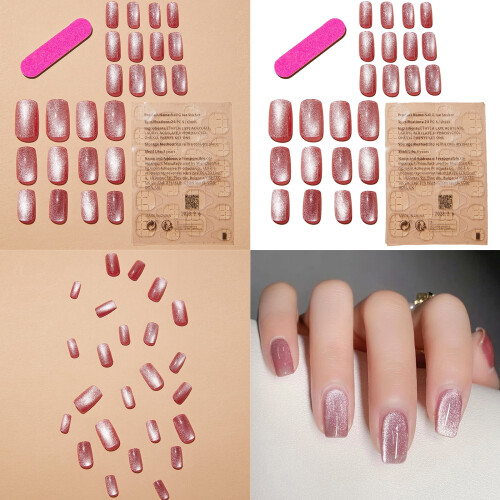 Künstliche Fingernägel, Komplettset, 24 Stück 1