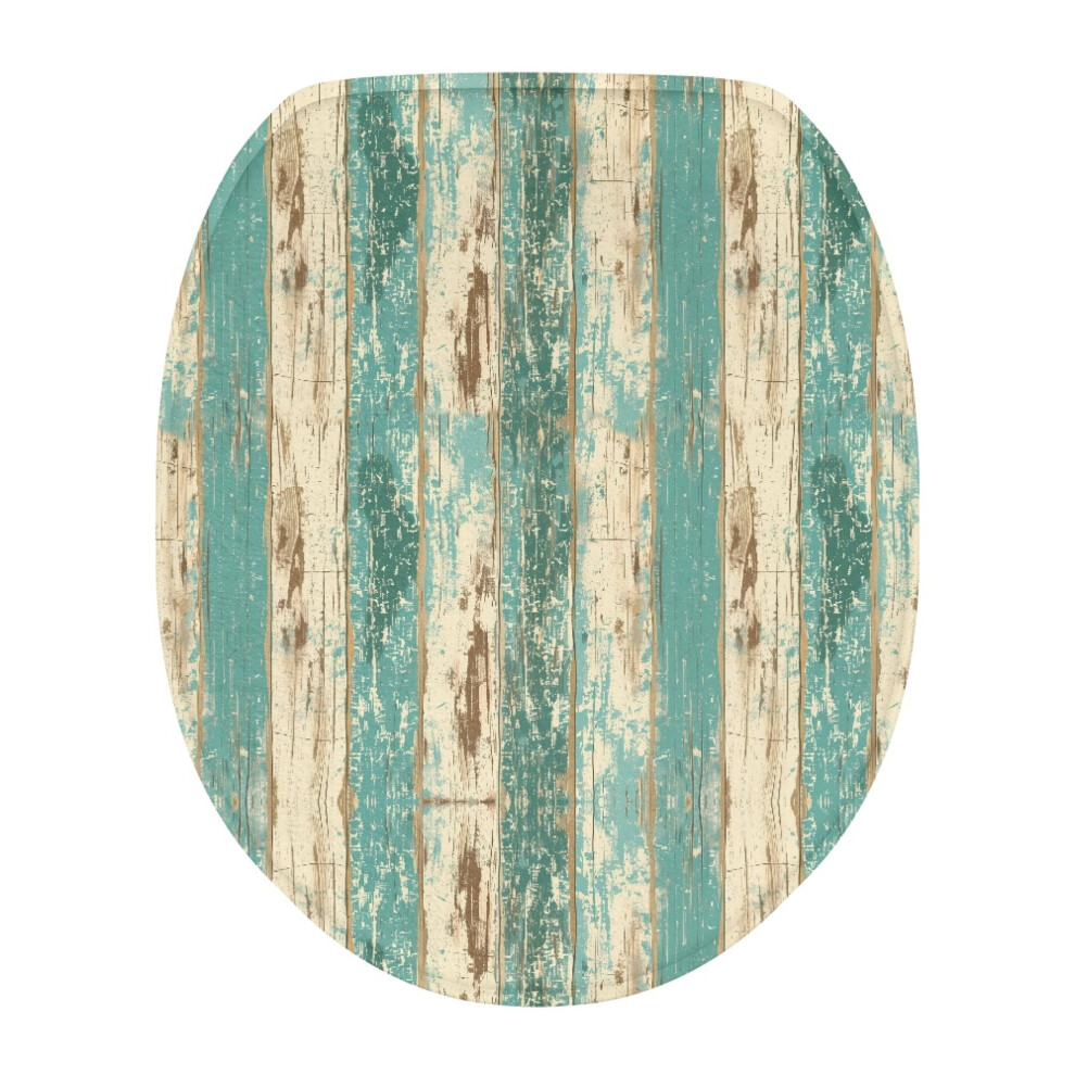 Wood Toilet Lid Cover Round Elongated Full Coverage 1 Piece 937196019083